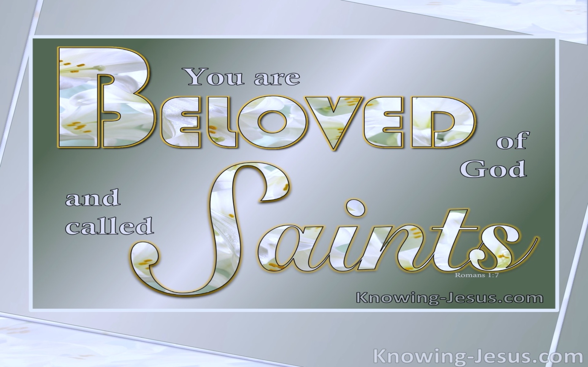 Romans 1:7 Beloved Of God And Saints  (gray)